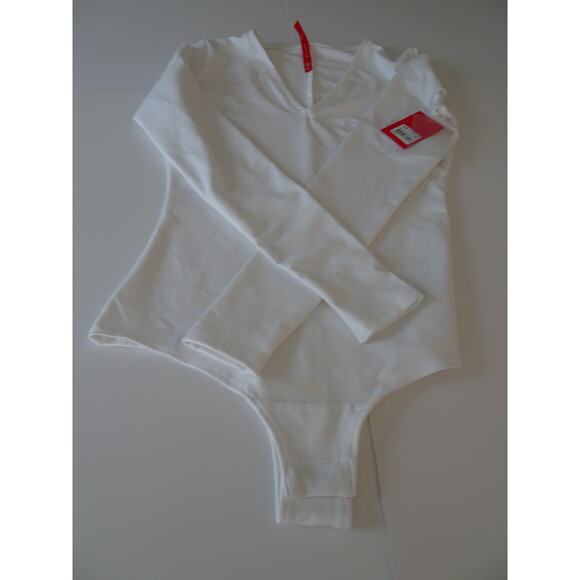 SPANX Women's Suit Yourself Long Sleeve Scoop Neck Bodysuit White 1X NWT 98 - Picture 4 of 6